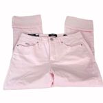Nine West Taylor Wide Cuff Cropped Jeans Pink Size 6 Photo 2