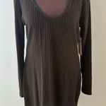 No Boundaries NWT Black Ribbed Dress XXL Bodycon Stretch Goth Rave Witchy Lace Photo 0