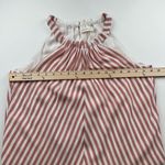 Mustard Seed  Striped Halter Dress Tiered Ruffle Hem Orange White Size Small Photo 7
