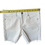 American Eagle Womens Size 2 Jean Midi Shorts White Denim Super Stretch Nautical Photo 10