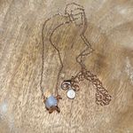 LC Lauren Conrad Semi Precious White Stone Rose Gold Tone Necklace Photo 6