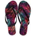 Celia Colorful Floral Tropical Flip Flop Sandals Photo 0