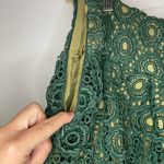 Moulinette Soeurs Anthropologie Citron Green Emerald Crochet Full A-Line Skirt 0 Photo 3