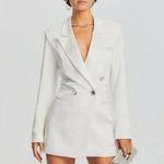 Retrofête Retrofete Ilaria Blazer Dress White Size Medium Bridal Wedding NWT Double Breast Photo 0