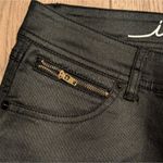 INC Jeans Womens 6 Curvy Fit Skinny Leg Black Coated Denim Pants Sexy Photo 3