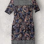 Shelby & Palmer  Dress Womens 6 Black Paisley Houndstooth Party Work‎ Casual Photo 0
