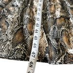 ZARA  Brown Snakeskin Animal Print Long Sleeve Button Front Tie Neck Midi Dress L Photo 6