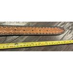 Braided Tooled Leather Brown Belt Womens Size 38”‎ Boho Chic Western Cowgirl Photo 6