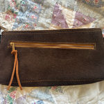 New chocolate Brown Suede Wristlet Photo 1