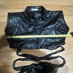 Black Faux Leather tie around Crop Top ‘#BeYouTy’ women’s Large Photo 5