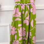 Peach Love California Peach Love Boutique Ric Rac Trim Back Tie Maxi Dress Olive/Pink Size M Photo 3