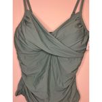 Sunsets Simone Women's Tankini Swim Top E Cup Moss Green Twist Front XL 81T NWT Photo 2