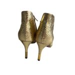 Pour La Victoire Gold Metallic Leather Ankle Boots Size 7 Photo 5