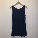 Eileen Fisher  100% Silk Navy Blue Sleeveless Tank Top Photo 1