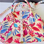 JustFab Floral MultiFloral Cream Crossbody Sachel Handbag Photo 8