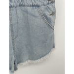 Wild Fable  Jean Bib Overall Shorts Women's XL Light Wash Distressed Bin9 Photo 3