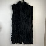 Vocal USA Size S / M Knit Sweater Vest Angora Rabbit Black Open Front Women’s Photo 1