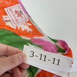 Banjanan Shirt‎ Womens Small Orange Pink Green Aurora Cutout Blouse Top Cotton Photo 6