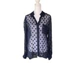 Diane Von Furstenberg  - Lorelei Star USA Embellished Sheer Blouse Sz 6 Photo 3