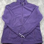 L.L.Bean  Womens Purple Fleece Jacket Full Zip Polartec Outdoor Coat L Photo 0