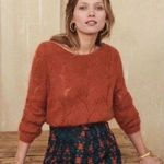 Sézane SEZANE Avril Jumper Sweater Mohair Wool Blend Cinnamon sz XS Photo 0