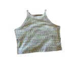 American Eagle  Pastel Knit Crop Tank Small Rib Knit Multi Color Photo 1