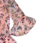 Disney  Beauty and The Beast Belle Floral Print Dress Bell Sleeve Pink Mini Sz L‎ Photo 8