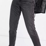 Topshop Mom Jeans In Washed Black Photo 0