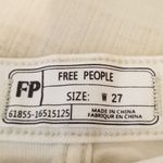 Free People {27}  Great Heights Frayed Hem Distressed Ripped Jeans Creamy White Photo 10