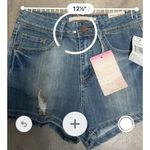 JouJou Jean Shorts Juniors Size 5 Booty Mid Rise Denim Blue Jean Shorts New Photo 5