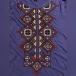 Lucky Brand  Diamond Embroidered Top Sz Small Photo 3