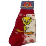 Warner Brothers Looney Tunes Red/White/ Yellow Christmas  Tweety Bird Sz(9-11) Photo 0