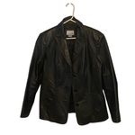 East 5th Vintage y2k  Black Genuine Leather Blazer Jacket 
classic late 90s style Photo 0