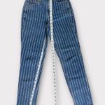 American Eagle Pinstriped mom jean 0 regular Blue Size 00 Photo 3