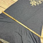 Johnny Was Tess Embroidered Assymetrical Hem Dress Heathered Blue Size Large Photo 5