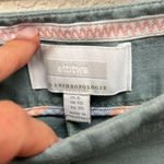 Anthropologie  Ettitwa Nias Cotton Linen Blend Teal Ankle Pants 6 Photo 4