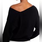 Line and Dot  Favorite Off Shoulder Ribbed Sweater in Black Size Large Photo 4