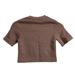 Everlane The Seamless Tee Acorn (Brown) Cropped Short Sleeves Crew Neck XS/S New Photo 2