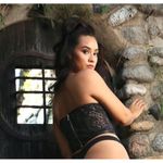 Fantasy Lingerie Midnight Garden Strapless Bustier Bra M/L NWT Black Lace Size M Photo 1