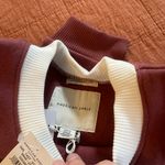 American Eagle AEO Rust Fleece Cinched Crew Neck Sweatshirt Photo 7