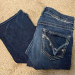 Big star Sweet Boot Ultra Low Rise Jean Embroidered Pocket Dark Wash 26R Photo 0