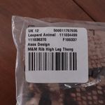 ASOS Design Leopard Animal Print Rib High Leg Thong Panty UK 12 US 8 Brown Size undefined Photo 4