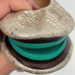 Tieks Romantic Blush Leather Ballet Flats Rose Gold Snakeskin Shiny Metallic 6 Photo 15