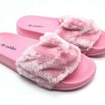 Islike Womens Slide Sandals Faux Fur Rubber US 8 Pink Photo 0