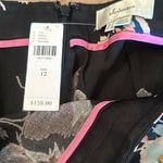 Elevenses Anthropologie Black Floral Tansy Ruffle Crop Pants Size 12 NWT $138 Photo 4