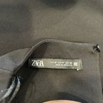 ZARA  Black Mini Dress Shift Shoulder Pads Size Medium Boxy Fit Office Minimalist Photo 3