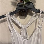 C&C California C & C striped linen grecian maxi dress. White/gray. Size s Photo 2