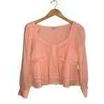 American Eagle  Long-Sleeve Babydoll Blouse Photo 1