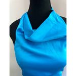 Naked Wardrobe  Blue Satin Cocktail Dress Size Small Photo 5