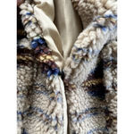 L.I.B. New York Women’s Aztec Sherpa Vest One Size Medium Fuzzy Teddy Bear Blue Photo 2